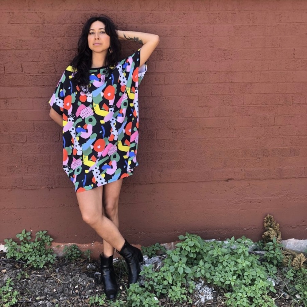 Nooworks Circle Dress in Party Print